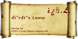 Órás Leona névjegykártya